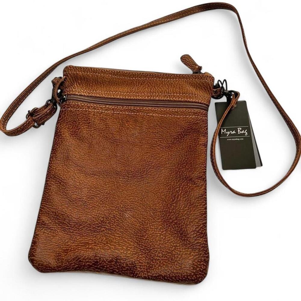 Myra Bag Gold Speckled Hair On Hide Crossbody Leather Women’s - Picture 3 of 5